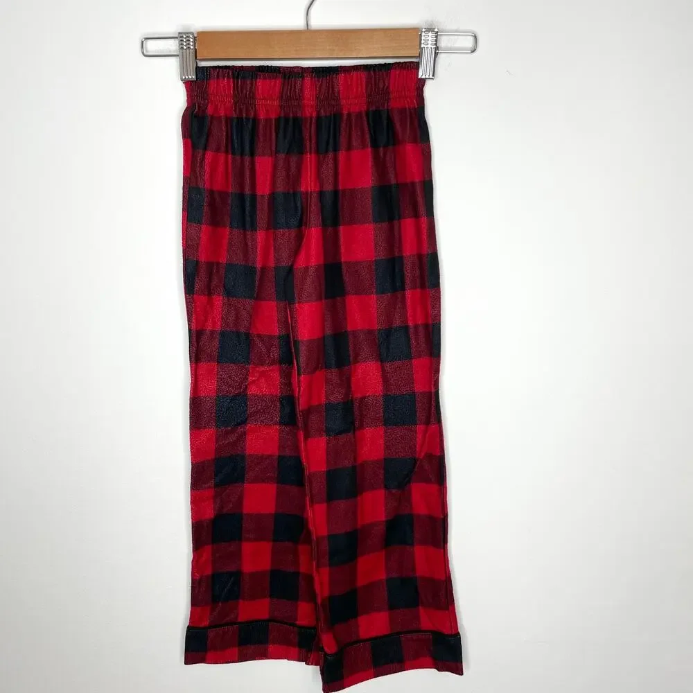 Target Boys Girls Wondershop Christmas Holiday Buffalo Check Pajama Set Size 5